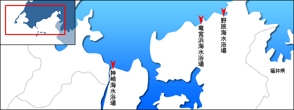 海水浴場エリアマップ【舞鶴市】