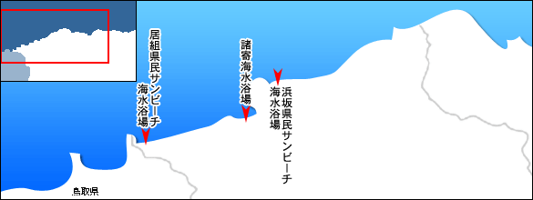 海水浴場エリアマップ【新温泉町】